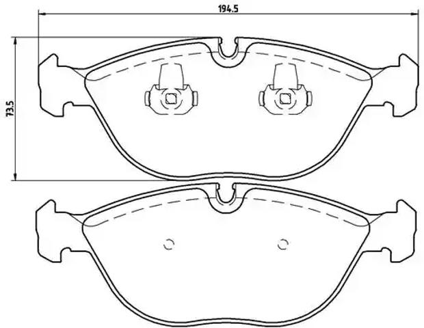 Колодки гальмівні передні, дискові P06019 BREMBO