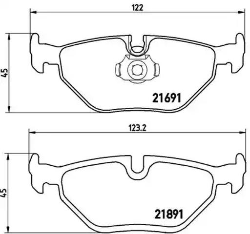 Колодки гальмівні задні, дискові P06023 BREMBO