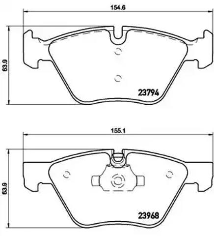 Колодки гальмівні передні, дискові P06036 BREMBO