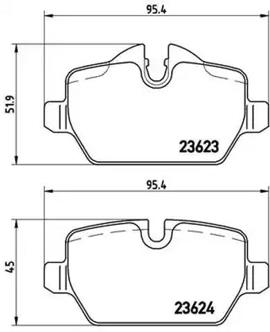 Задні гальмівні колодки P06037 BREMBO