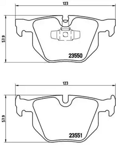 Колодки на гальмо задній дисковий P06039 BREMBO