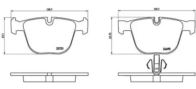 Задні колодки P06053 BREMBO