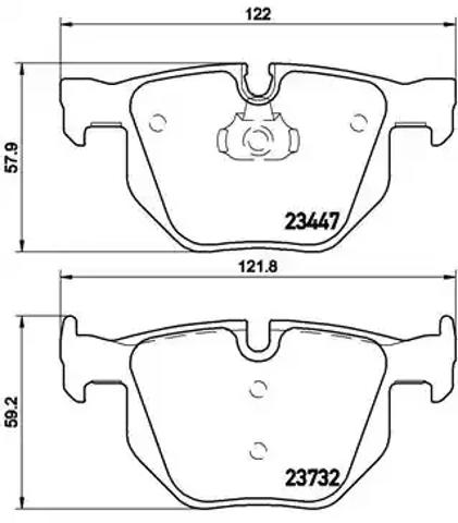 Задні колодки P06056 BREMBO