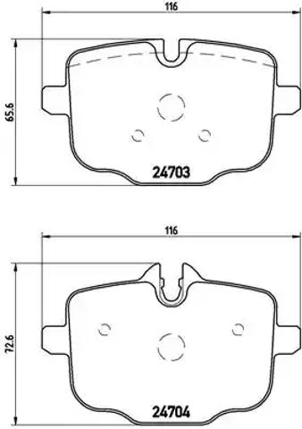 Колодки гальмові задні, дискові P06061 BREMBO