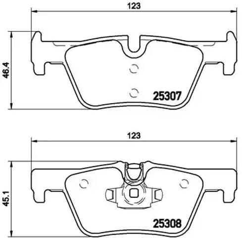Колодки гальмові задні, дискові P06071 BREMBO
