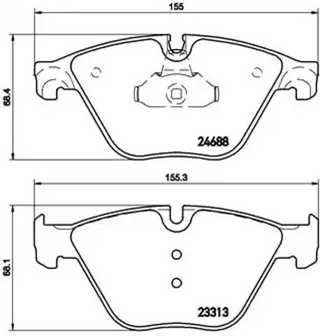 Колодки гальмівні передні, дискові P06074 BREMBO