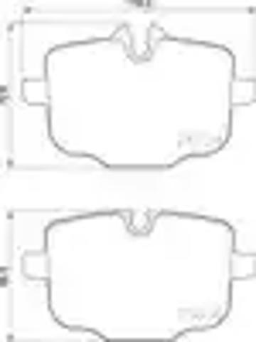 Колодки гальмові задні, дискові P06101 BREMBO