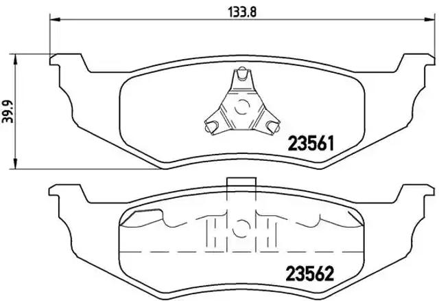 Задні дискові колодки P11010 BREMBO