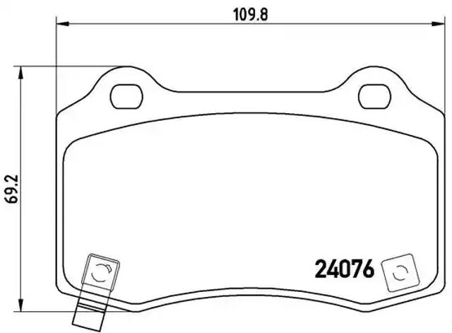 Комплект задніх колодок P11024 BREMBO