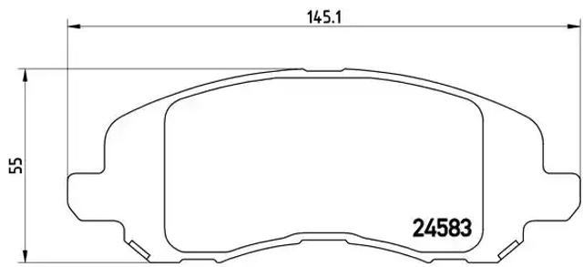 Передні гальмівні колодки P18001 BREMBO