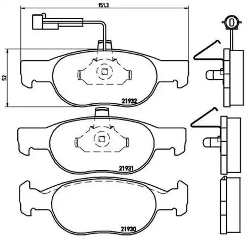 Колодки гальмівні передні, дискові P23057 BREMBO