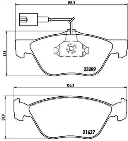 Колодки гальмівні передні, дискові P23077 BREMBO