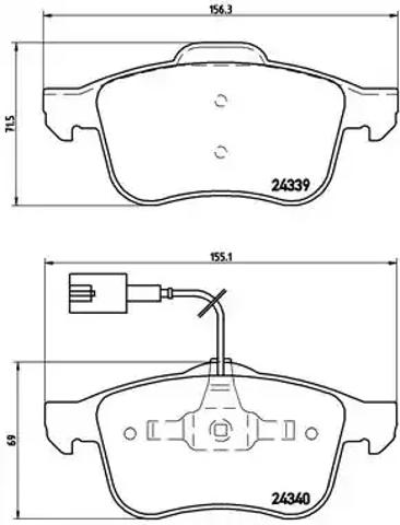 Колодки гальмівні передні, дискові P23103 BREMBO