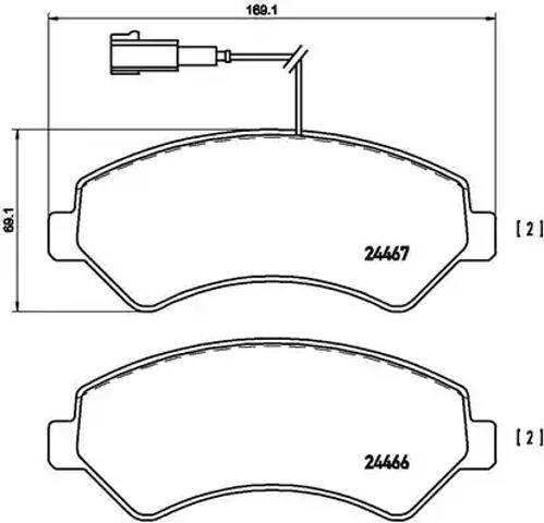 Колодки гальмівні передні, дискові P23136 BREMBO