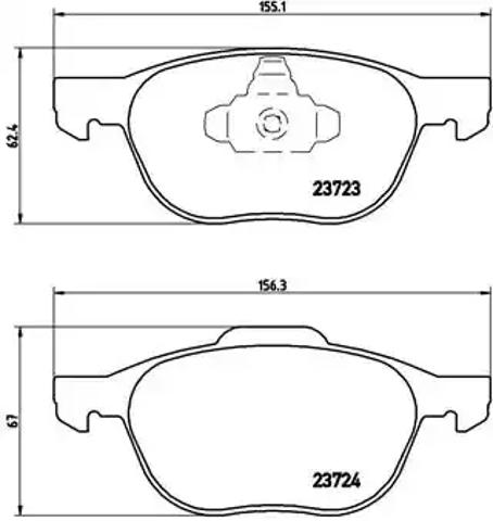 Колодки передні P24061 BREMBO