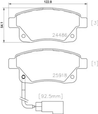 Колодки на гальмо задній дисковий P24066 BREMBO