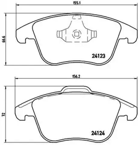 Колодки гальмівні дискові комплект P24076 BREMBO
