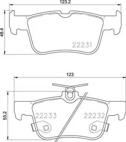 Задні дискові колодки P24201 BREMBO