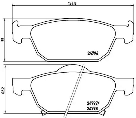 Тормозні колодки P28044 BREMBO