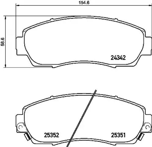 Колодки передні P28068 BREMBO
