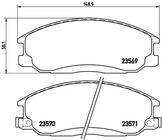 Передні гальмівні колодки P30013 BREMBO