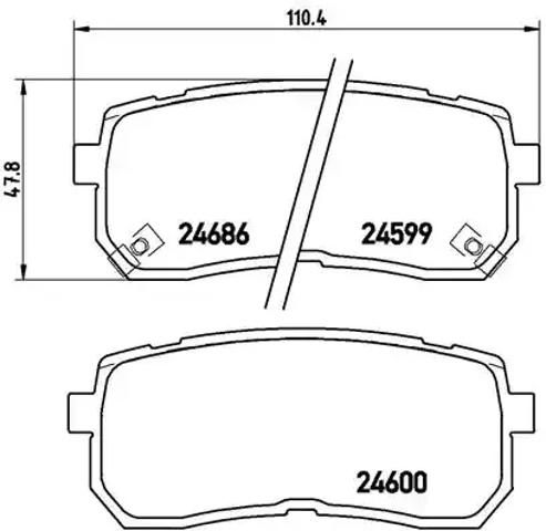 Задні гальмівні колодки P30035 BREMBO
