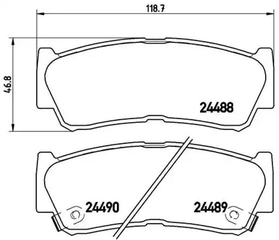 Задні гальмівні колодки P30037 BREMBO