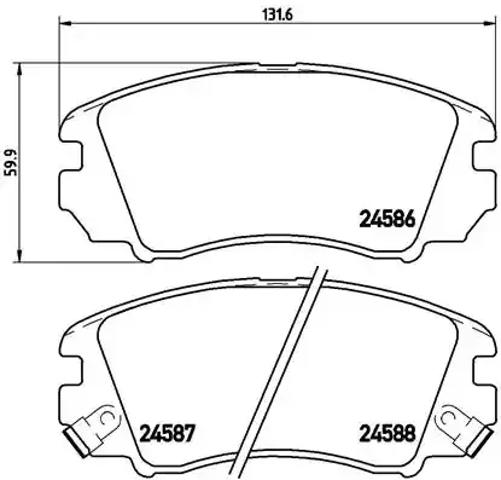 Гальмівні колодки P30043 BREMBO
