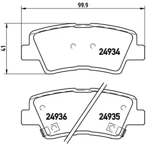 Задні гальмівні колодки P30047 BREMBO