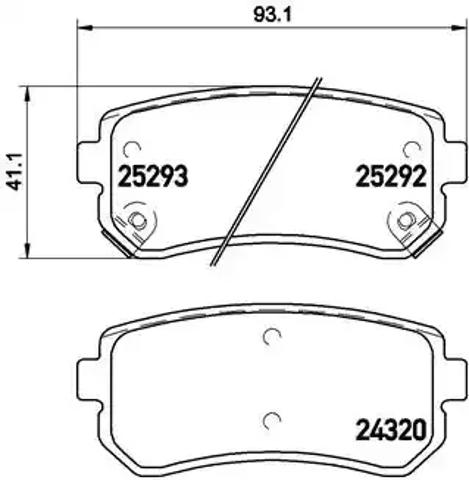 Задні гальмівні колодки P30051 BREMBO