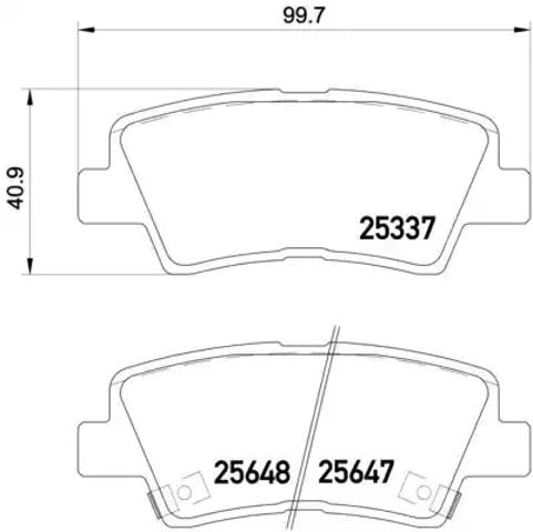 Колодки на гальмо задній дисковий P30054 BREMBO