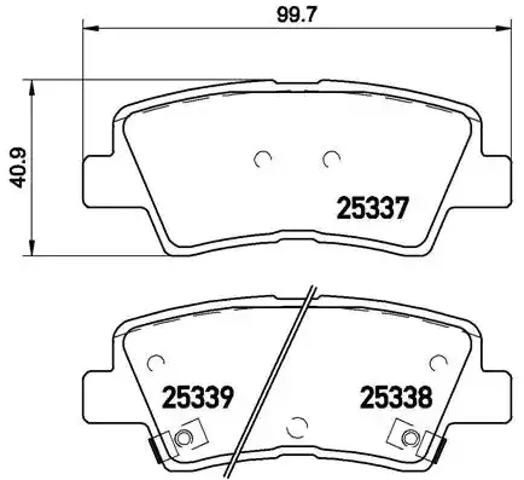 Колодки гальмівні задні, дискові P30067 BREMBO