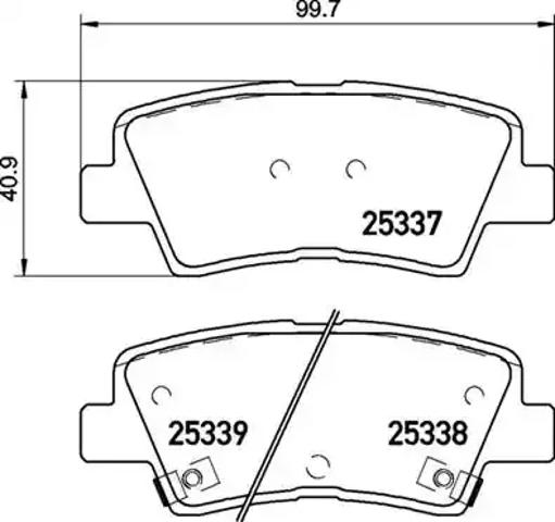 Колодки на гальмо задній дисковий P30094 BREMBO