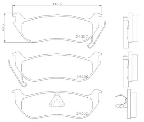Задні дискові колодки P37009 BREMBO