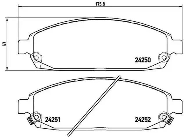 Гальмівні колодки P37010 BREMBO