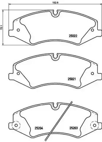 Колодки гальмівні дискові комплект P44022 BREMBO