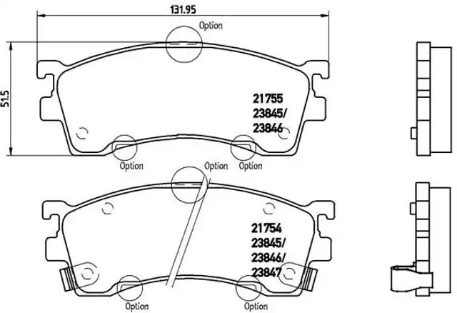 Передні гальмівні колодки P49023 BREMBO