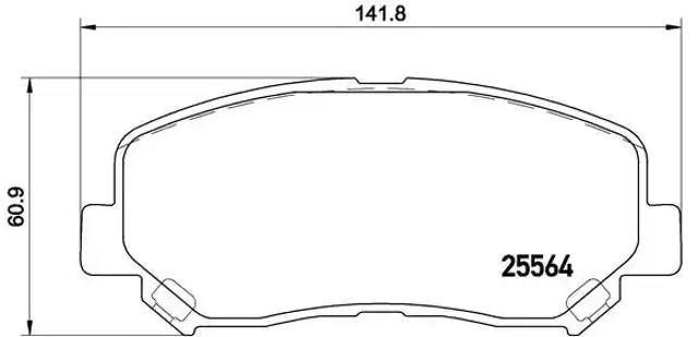 Передні гальмівні колодки P49045 BREMBO