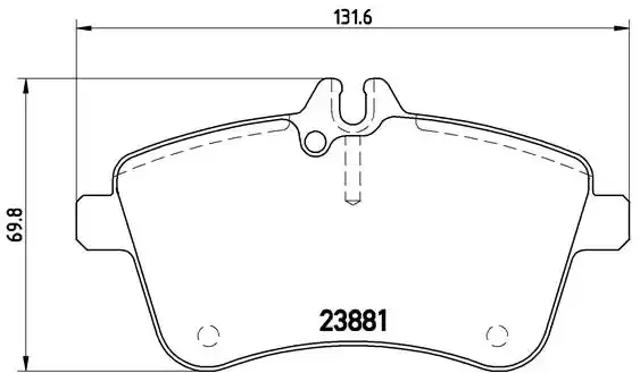 Колодки гальмівні передні, дискові P50057 BREMBO