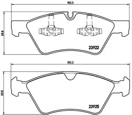 Колодки передні P50063 BREMBO