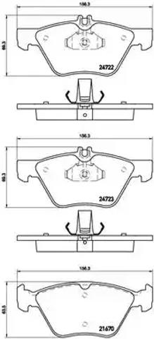 Гальмівні колодки P50075 BREMBO