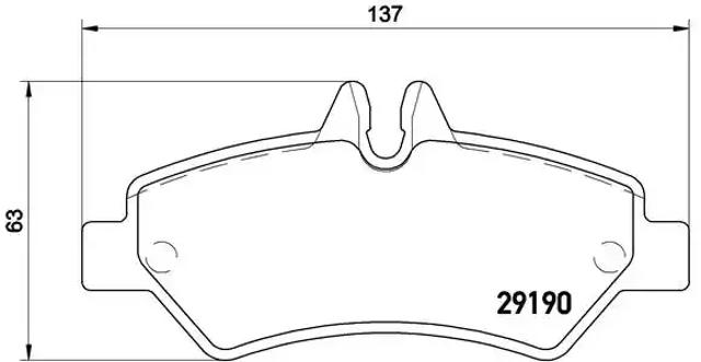 Колодки гальмові задні, дискові P50084 BREMBO