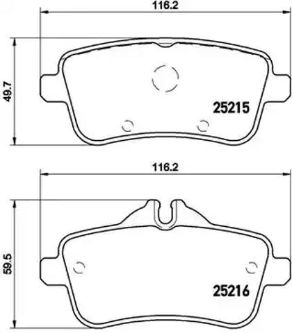 Колодки гальмівні задні, дискові P50100 BREMBO