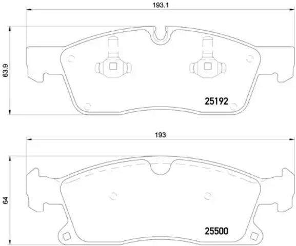 Колодки гальмівні дискові комплект P50108 BREMBO