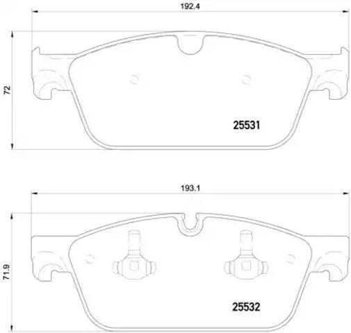Колодки гальмівні передні, дискові P50112 BREMBO