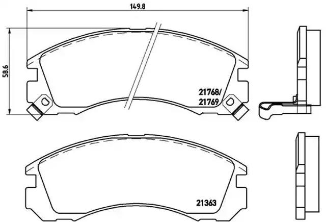 Тормозні колодки P54017 BREMBO
