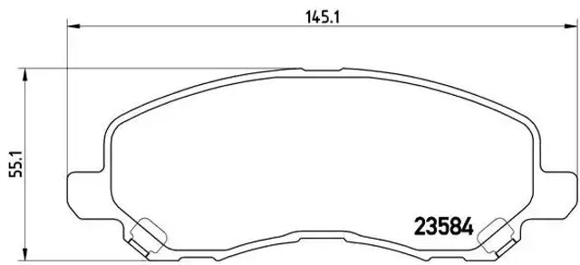 Колодки гальмівні передні, дискові P54030 BREMBO