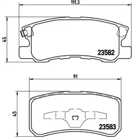 Задні гальмівні колодки P54031 BREMBO