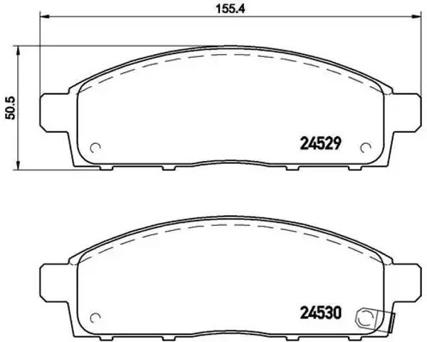 Колодки гальмівні дискові комплект P54038 BREMBO