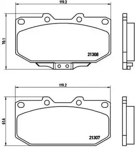 Колодки гальмівні передні, дискові P56025 BREMBO